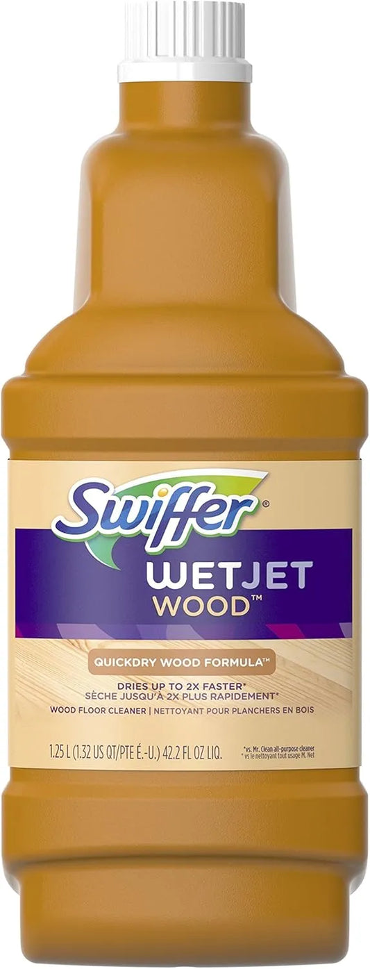 Swiffer WetJet Wood Floor Cleaner Solution Refill, 42.2 fl oz