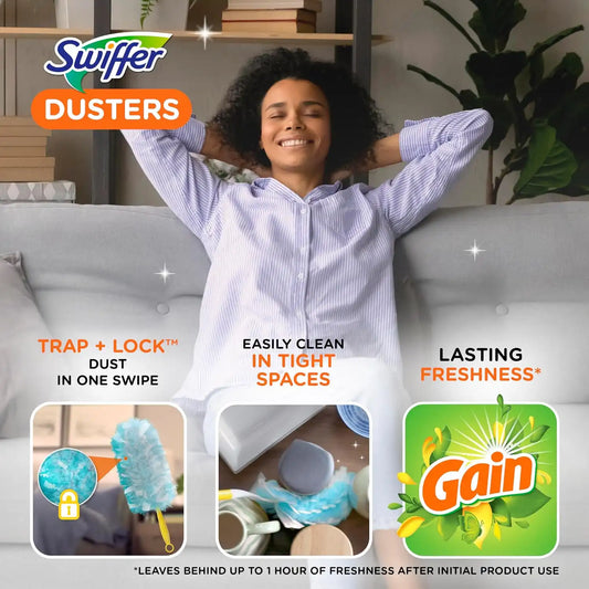 Swiffer 180 Duster, Car Duster Refills, Gain Scent, 10 Count