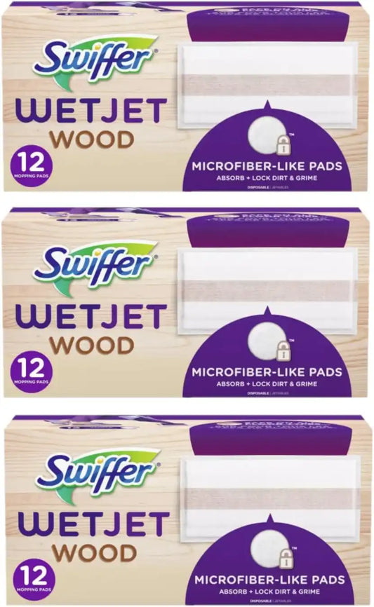 Swiffer WetJet Wood Mopping Pad Refill - 12ct (Pack of 3)