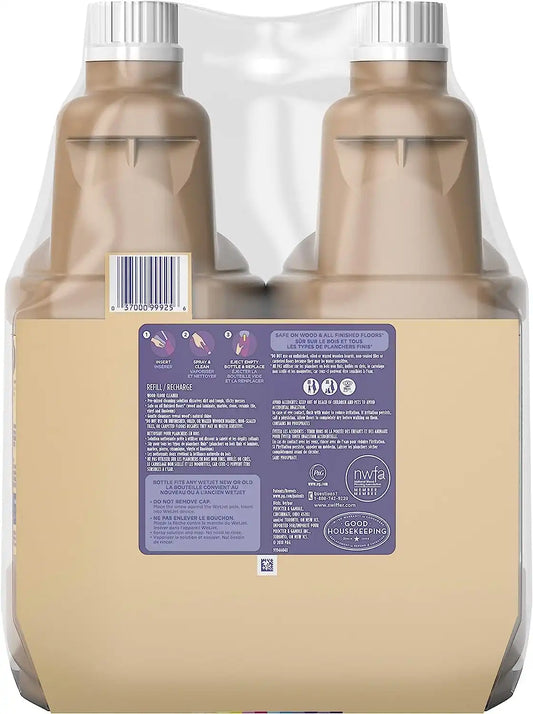 Swiffer Wetjet Wood Floor Cleaner Solution Refill, 42.2 Oz - 2 Pack