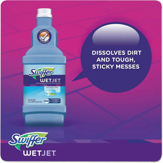 Swiffer 23679CT WetJet System Cleaning-Solution Refill, 1.25 Liter, Open Window Fresh (Case of 6)
