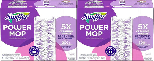 Swiffer PowerMop Multi-Surface Mopping Pad Refills for Floor Cleaning, 10 Count