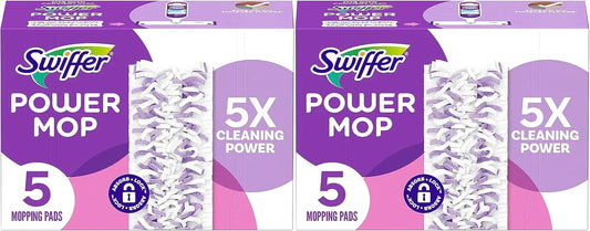 Swiffer PowerMop Multi-Surface Mopping Pad Refills for Floor Cleaning, 10 Count