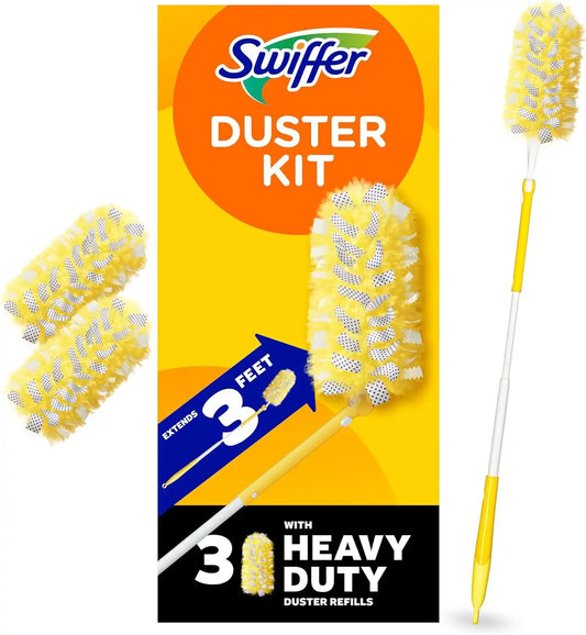 Swiffer Duster Kit with 3 ft Extendable Handle