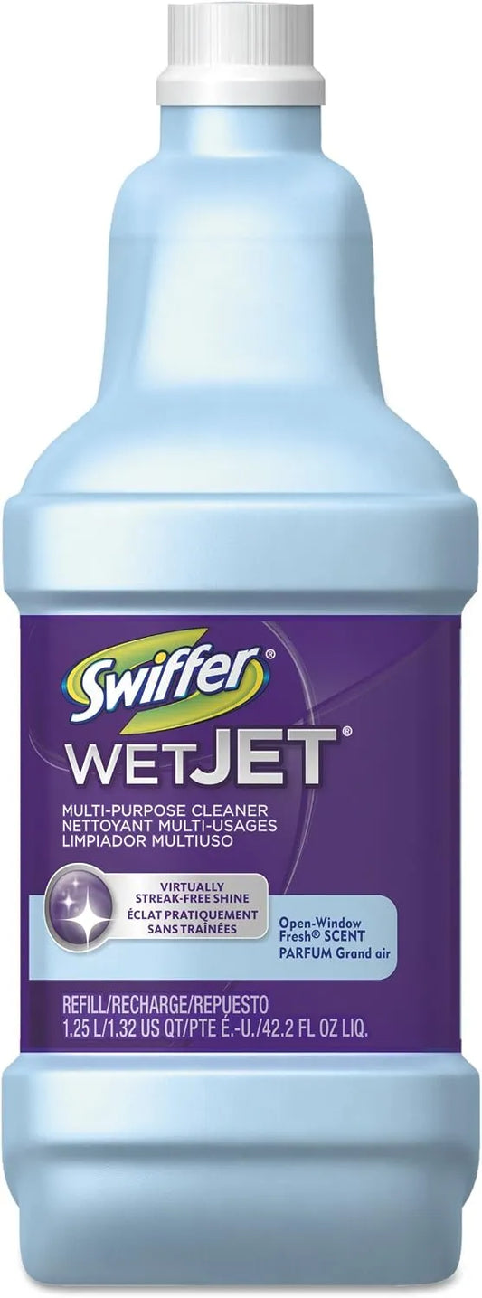 Swiffer 23679CT WetJet System Cleaning-Solution Refill, 1.25 Liter, Open Window Fresh (Case of 6)