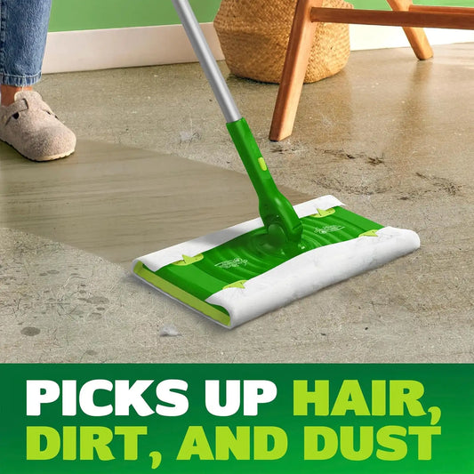 Swiffer Sweep + Mop, Dry Pads Refill, Floor Cleaner for Dirt, Dust, Hair, Cleaning Cloths for Mopping Home, Bathroom, Kitchen, Dust Mop, Floor Duster, Unscented, 52ct
