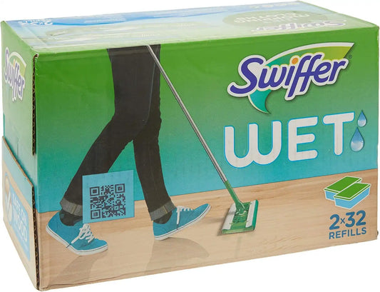 Swiffer Sweeper Wet Mopping Cloths Refills Open Window Fresh 32 Count Pack of 2
